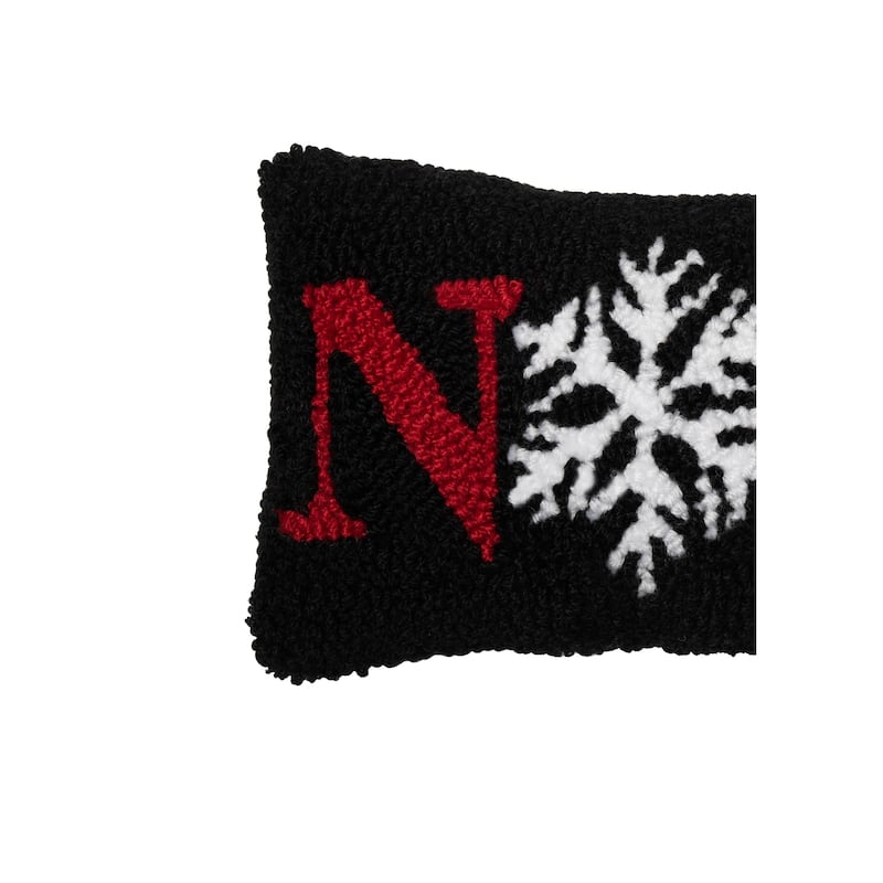 Noel Snowflake Hooked Pillow