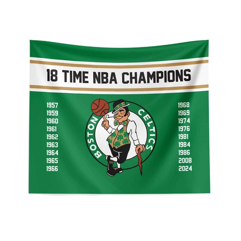 NBA Boston Celtics 2024 NBAMC 18 Banners Wall Hanging - 34" x 40"