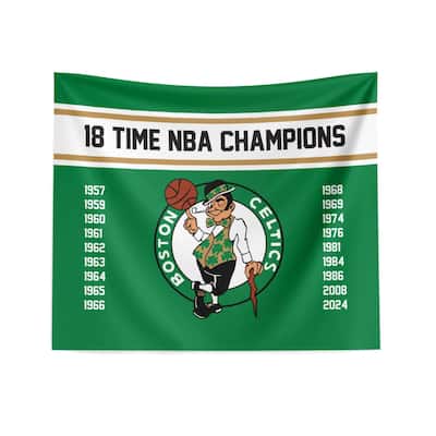 NBA Boston Celtics 2024 NBAMC 18 Banners Wall Hanging - 34" x 40"