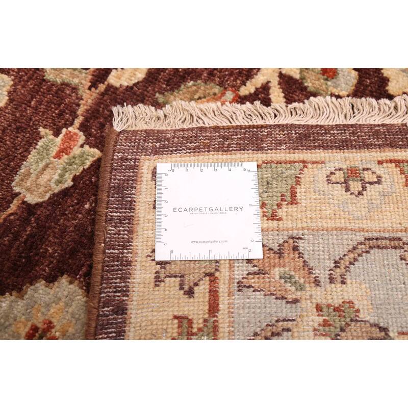 ECARPETGALLERY Hand-knotted Jamshidpour Dark Brown Wool Rug - 8'2 x 9'11