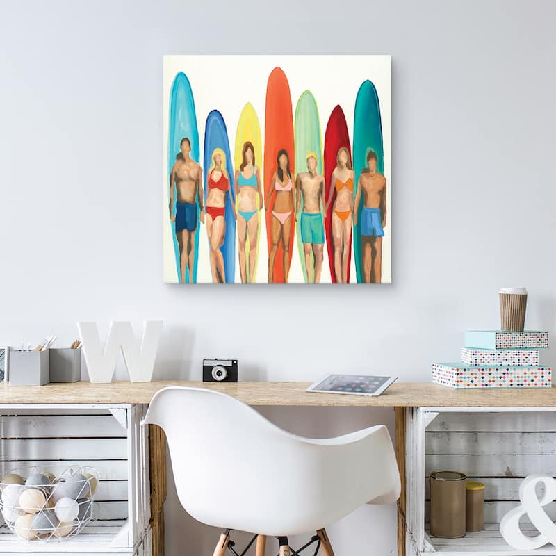 Surfers by Randy Hibberd Canvas Art Print
