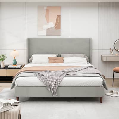 Luxurious Upholstered King Bed Frame with Exceptional Support and Easy Assembly