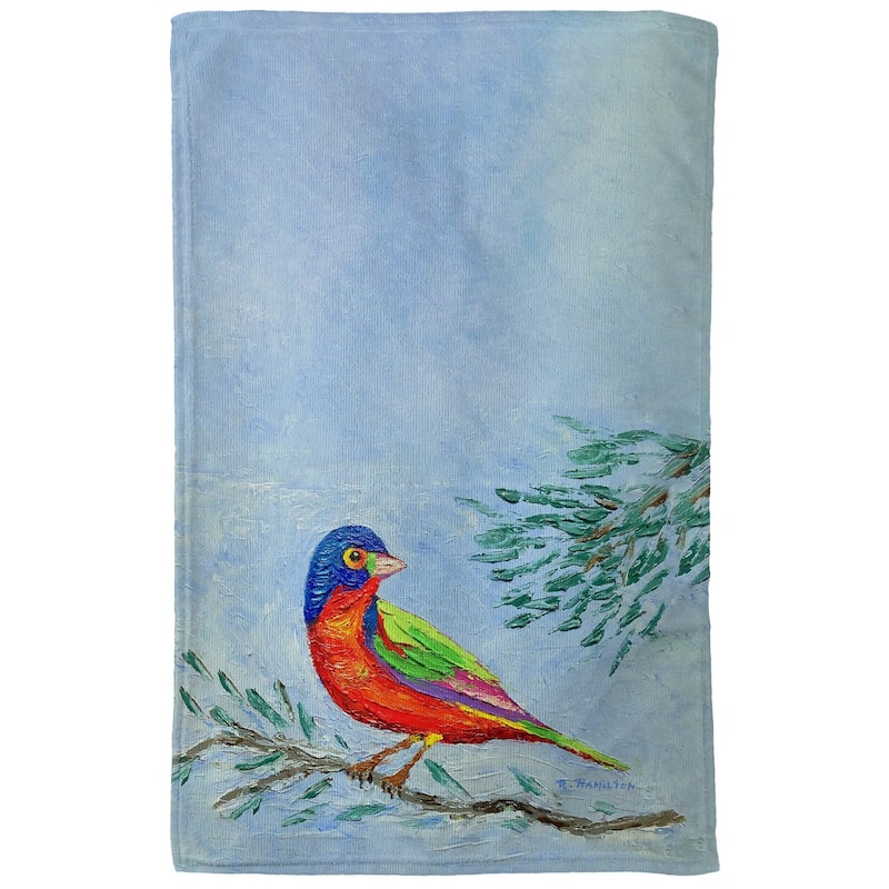 Palette Painted Bunting Kitchen Towel - 16x25