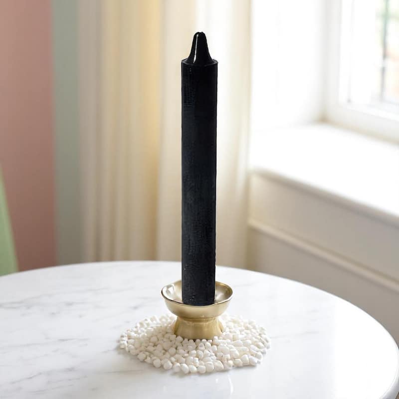 6 Inch Black Taper Slim Candle Ideal for Home Decoration or Spiritual Practices - 6" x 3/4"