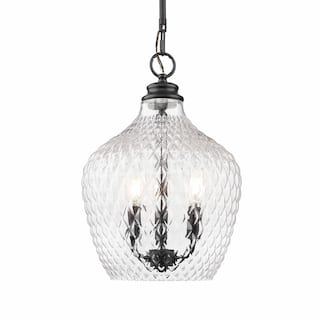 Golden Lighting Adeline 3-light Pendant in Matte Black - 3 Light Pendant