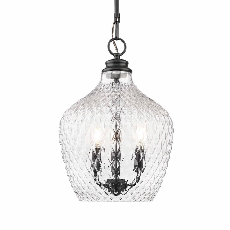 Golden Lighting Adeline 3-light Pendant in Matte Black - 3 Light Pendant