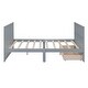 preview thumbnail 28 of 58, 2-in-1 Convertible Crib, Full Size Bed Frame with Drawers and 3 Height Options, Modern Baby Crib Toddler Bed with Guard Rail
