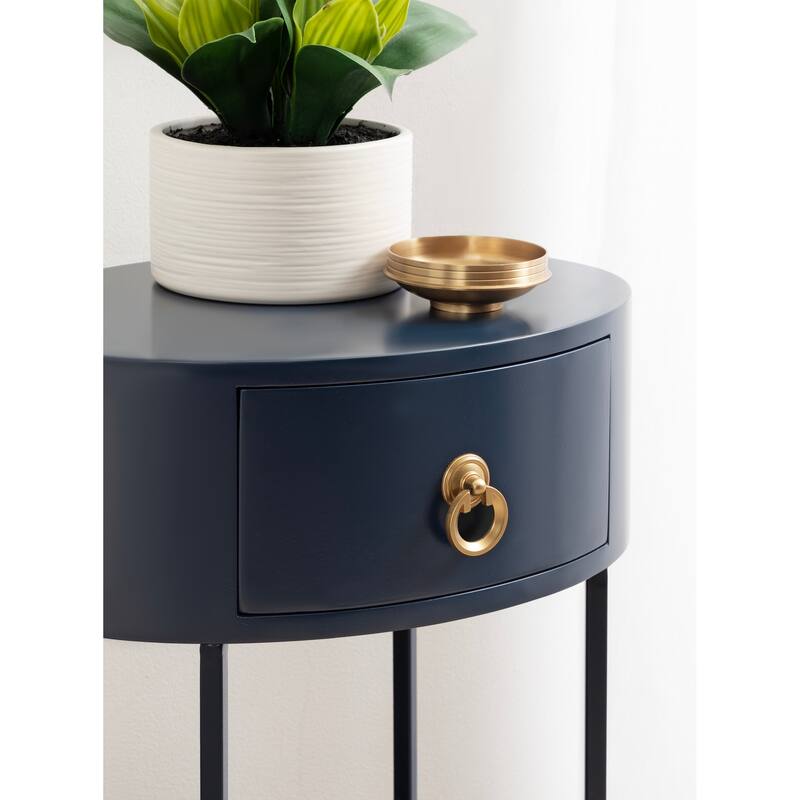 Kate and Laurel Decklyn Glam Oval Side Table