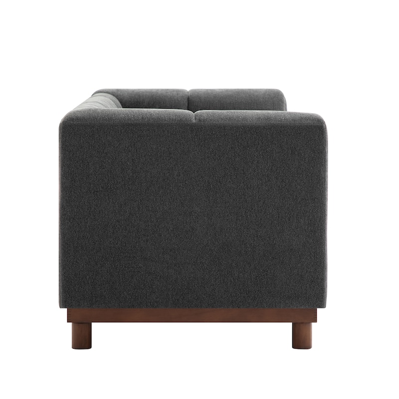 Christopher Knight Home - Modern Mid-Century 78.7" Tufted Back Upholstered 3-Seater Sofa with Foam-filled Seat Cushions