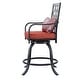 preview thumbnail 1 of 0, Outdoor Swivel Dining Set with 29"W Cushion Chairs, Patio Table Set of 2 Chair Red