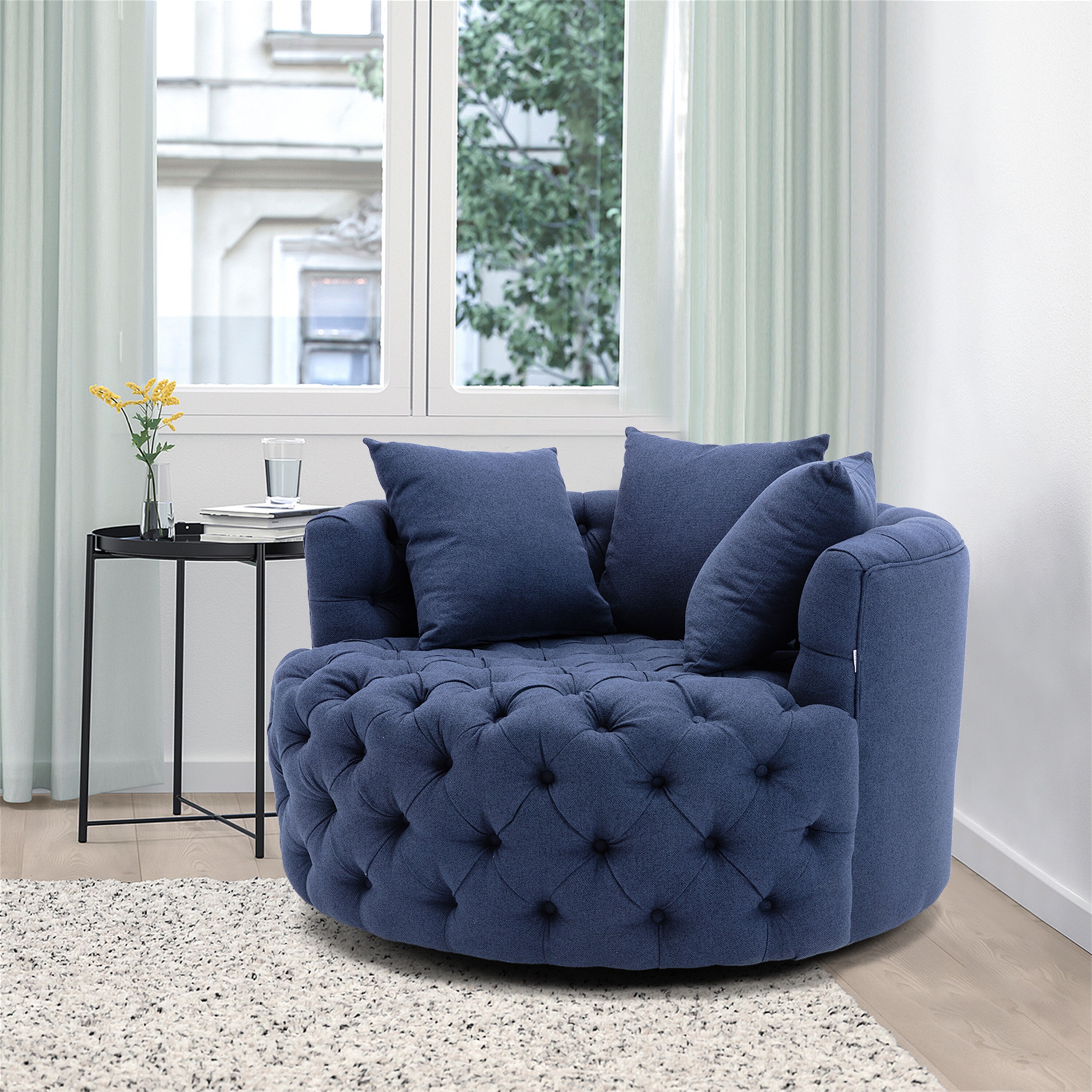 Damis swivel hotsell barrel chair