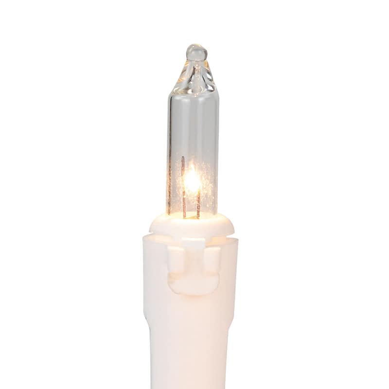 100-Count Blue & Clear Mini Christmas Lights - 21.5ft White Wire - 21.5'