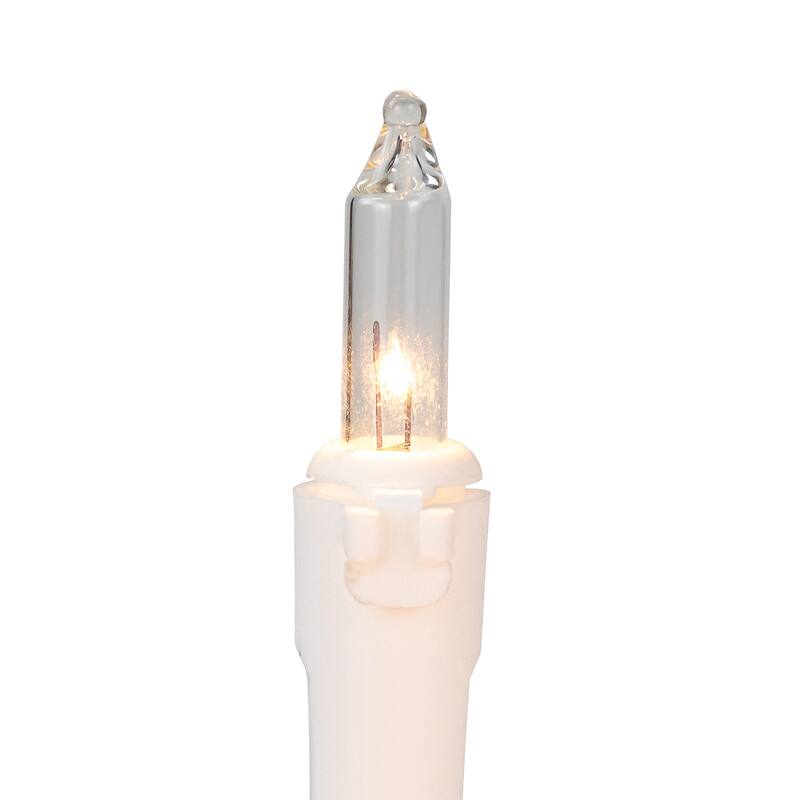 50-Count Mini Christmas Light Set 10ft White Wire - 10'