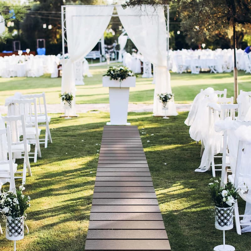Costway 8 FT Outdoor Pathway with HDPE Frame Non-slip Surface Metal - See Details