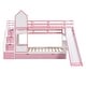 preview thumbnail 42 of 46, Castle Bunk Bed with Slide & Storage Stairs, Wooden Storage Bedframe