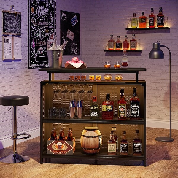 Wine Bar Cabinet Mini Bar for Home Kitchen Pub - Bed Bath & Beyond