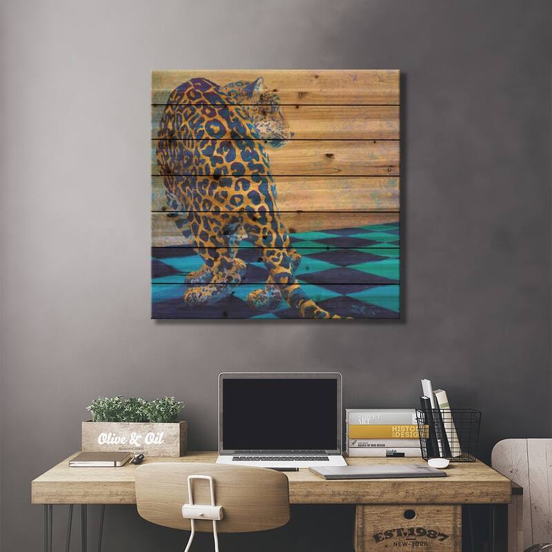 Nayla Print On Wood by Iris Scott - Multi-Color