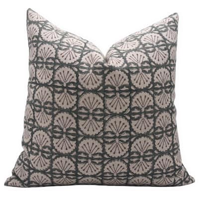 Fabdivine Linen Square Block print pillow Cover