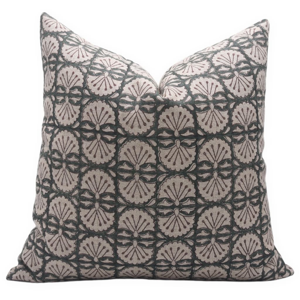 Fabdivine Linen Square Block print pillow Cover