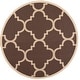 preview thumbnail 79 of 100, SAFAVIEH Courtyard Maryanne Indoor/ Outdoor Waterproof Patio Backyard Rug 6'7" x 6'7" Round - Dark Brown