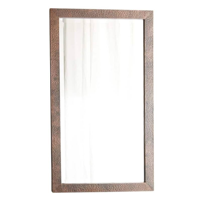 Native Trails Milano Rectangular 36"H x 20"W Beveled Copper Mirror - Antique Copper