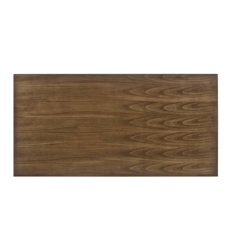 Farmhouse Cross Beam Frames Wooden Dining Table