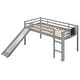 preview thumbnail 35 of 40, Modern and Playful Design Wood Loft Bed with Slide, Ladder and Chalkboard, Twin size