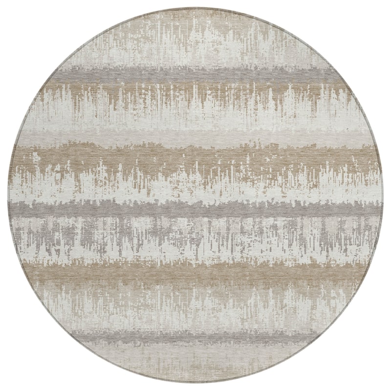 HomeRoots Striped Transitional Rectangle Outdoor Rug