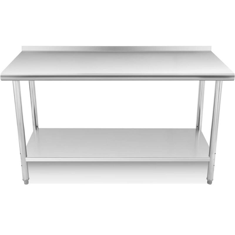 60" x 24" Stainless Steel Work Table with Under Shelf