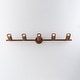 preview thumbnail 32 of 33, 4-Light Walnut Wood Grain Adjustable Linear Track Light 39.4in