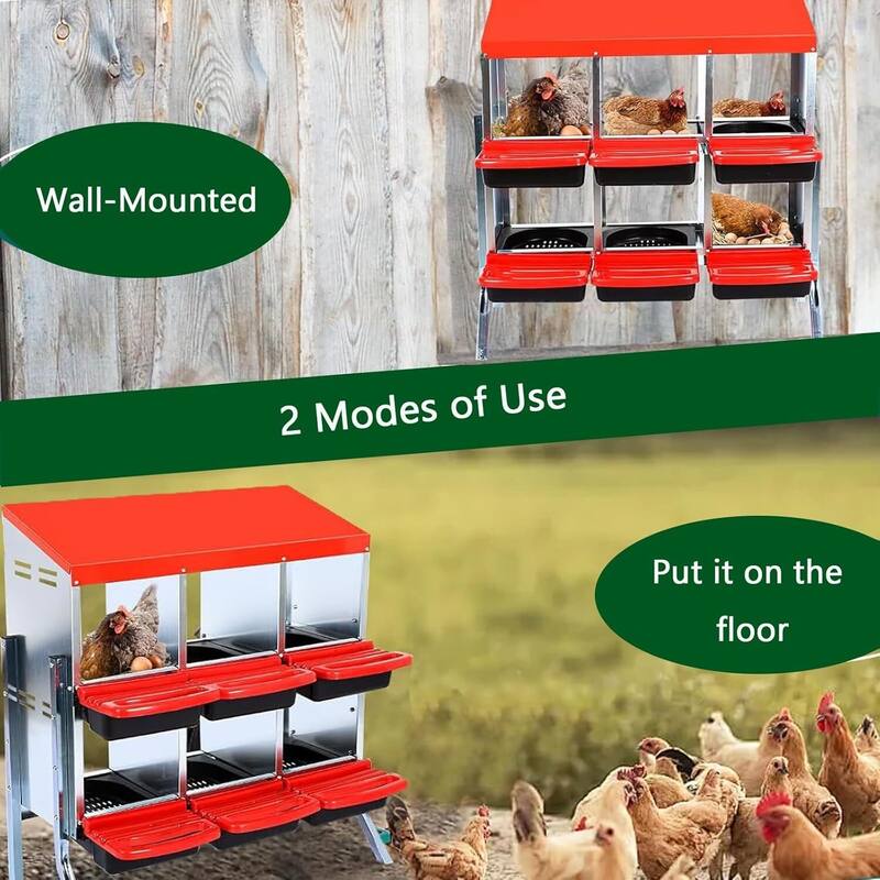 Chicken Nesting Boxes with Rollout Egg Collection