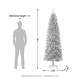 preview thumbnail 15 of 21, Glitzhome 7.5FT/9FT Black or Silver Unlit Tinsel Slim Pencil Artificial Christmas Trees