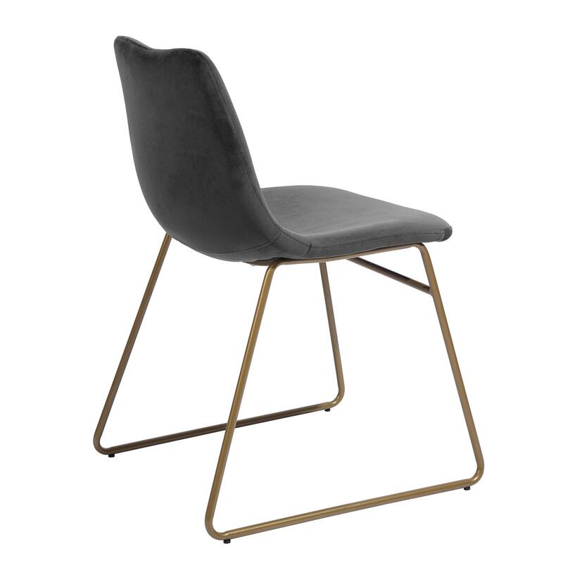 Homylin Batassel Velvet Dining Chairs, Upholstered Reception Chairs, with Metal Legs for Home Kitchen, Living Room(set of 2)