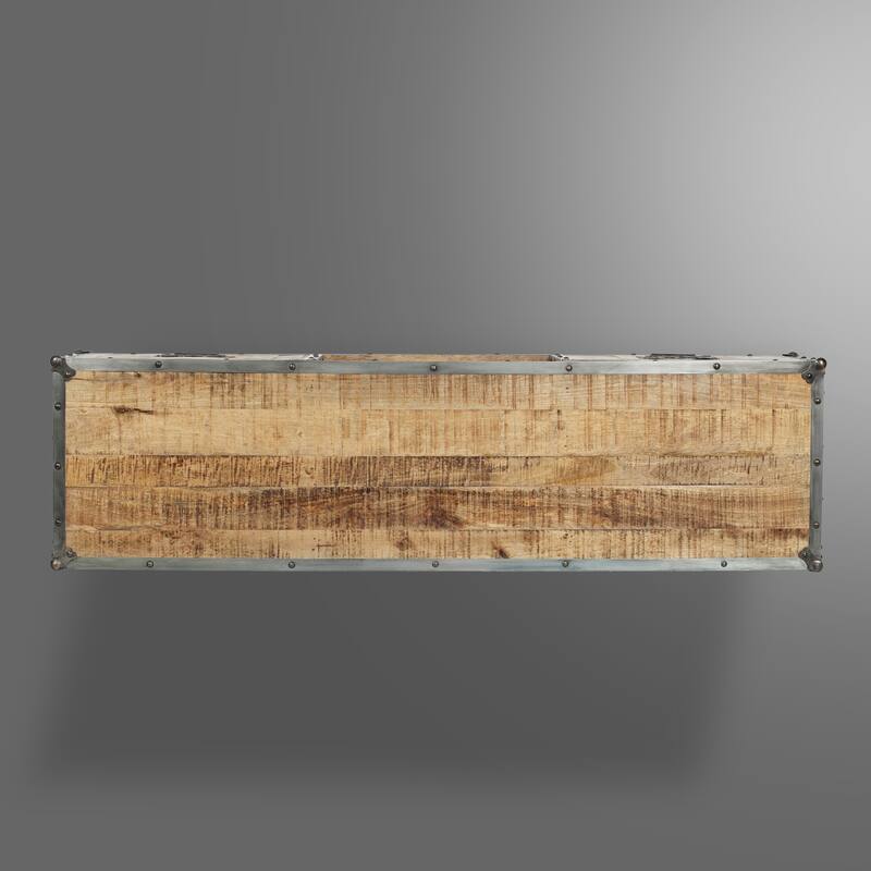 Solid Wood TV Stand for 65Inch TVs with Adjustable Shelves