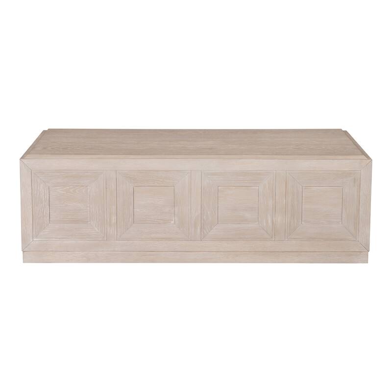 Furniture of America Durem Modern Classic 2-Piece Solid Wood Mobile Coffee Table Set with Storage