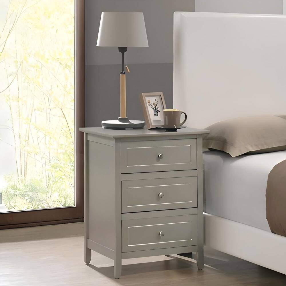 Glory Furniture Contemporary Wooden Nightstand with Drawers