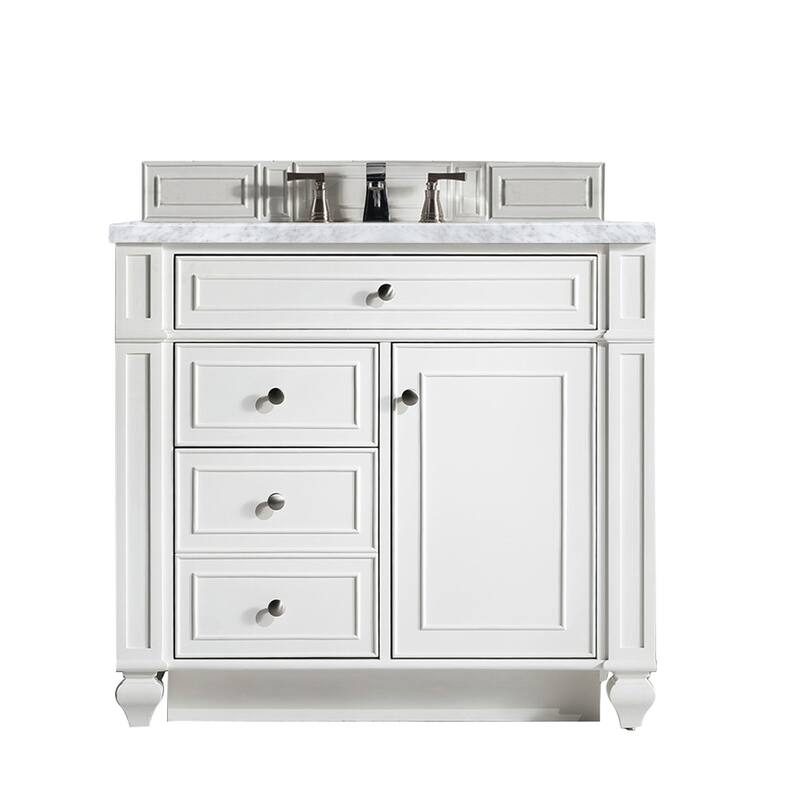 James Martin Vanities Bristol 36" Single Vanity, Bright White