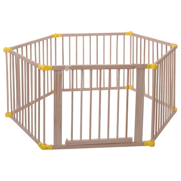 costway wooden playpen