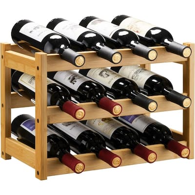 Bamboo Wine Rack, Sturdy and Durable Wine Storage