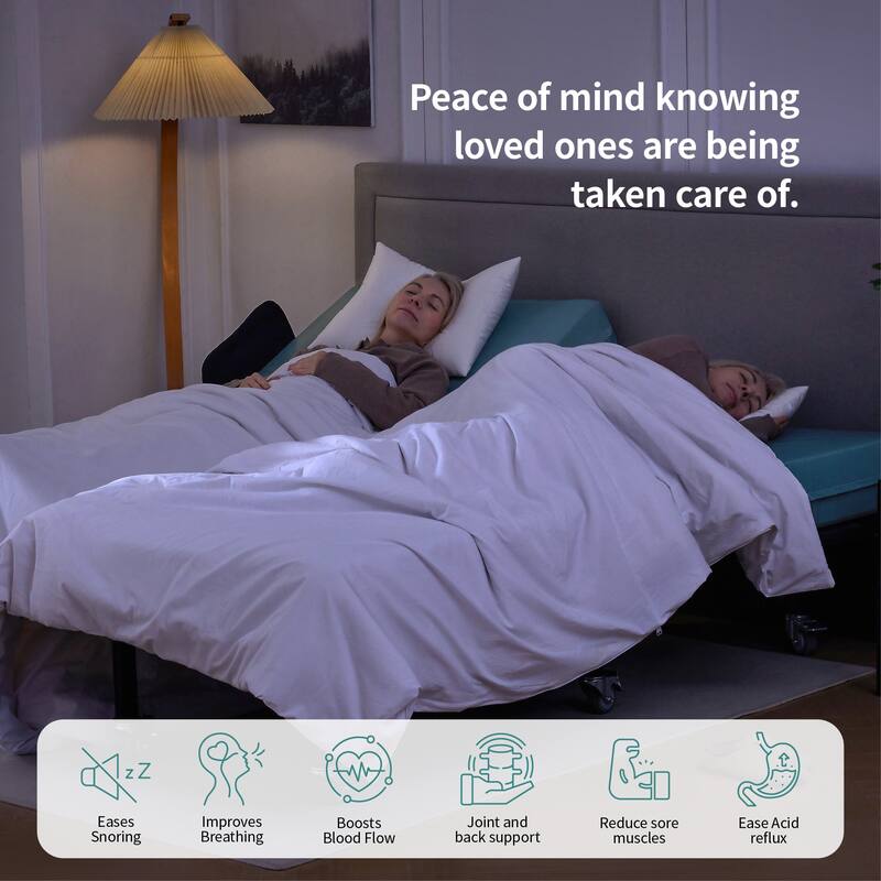 FlexCare Adjustable Bed Frame with Bed Rails – Wireless Remote Zero Gravity Electric Bed