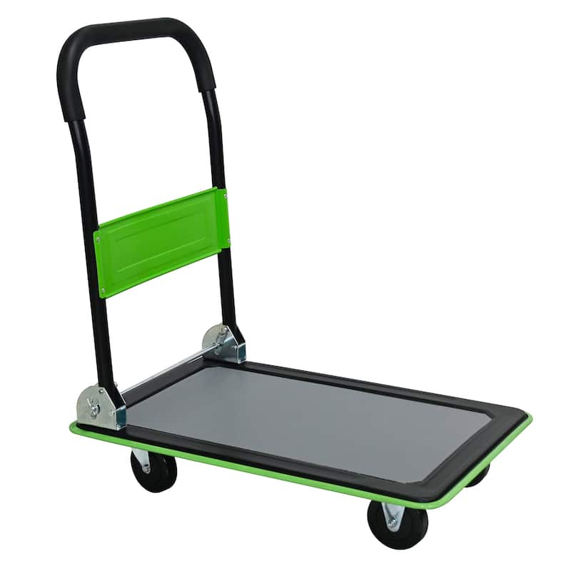 360 Degree Swivel Wheels Foldable Push Hand Cart for Loading and Storage