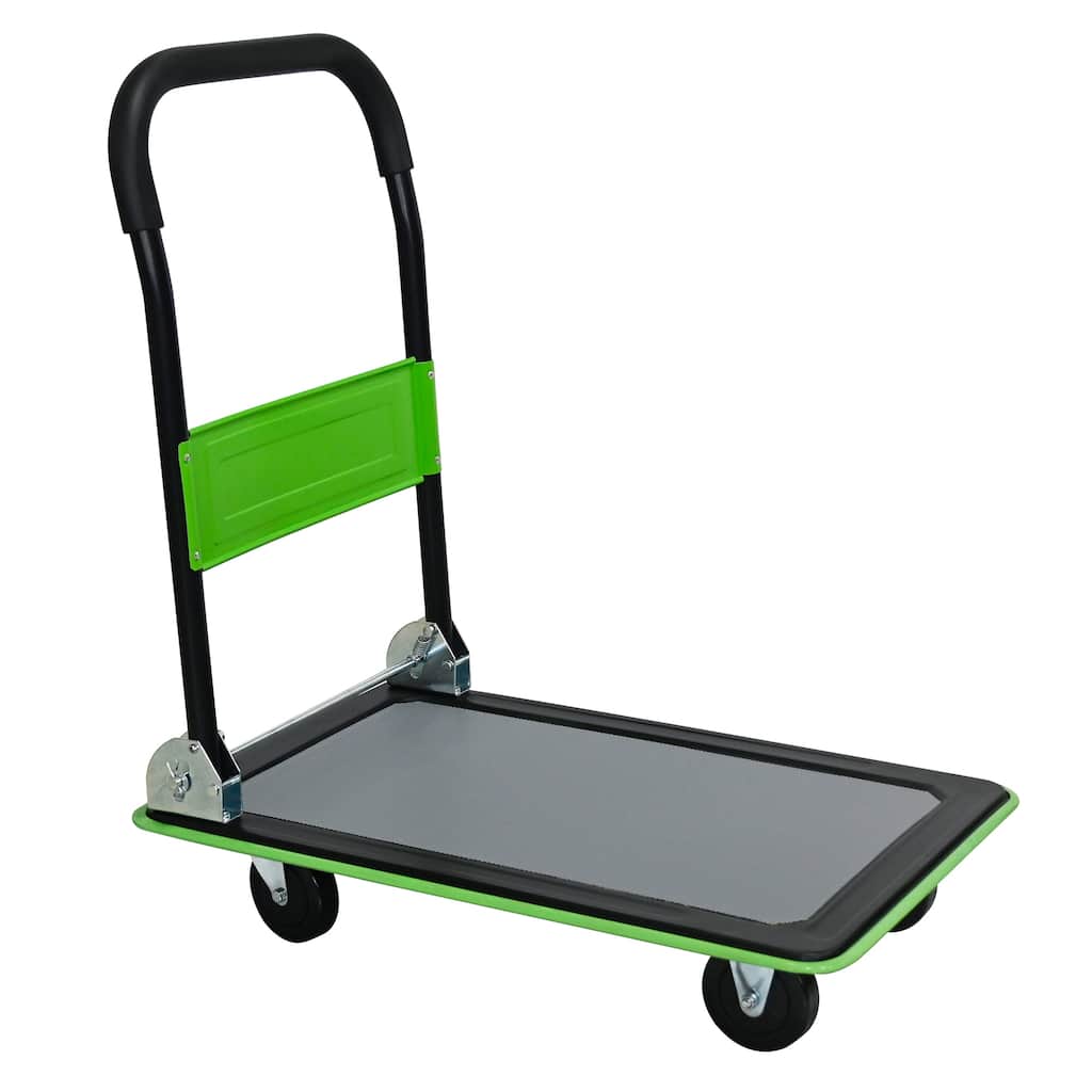 360 Degree Swivel Wheels Foldable Push Hand Cart for Loading and Storage