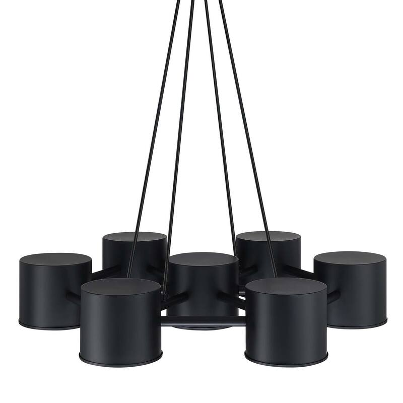 Designers Fountain D353C-7CH Fleur Oasis 7 Light 30" Wide Chandelier - Matte Black
