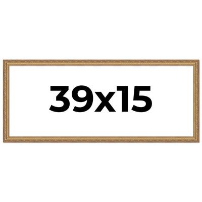 39x15 Frame Red Solid Wood Picture Frame Width 1.75 Inches | Interior Frame Depth 1 13/16 Inches