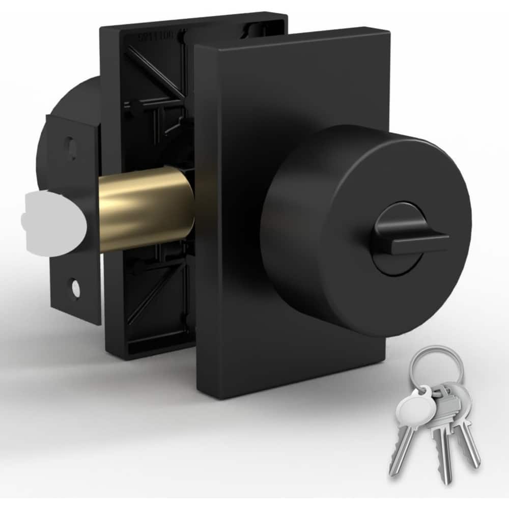 Mega Handles LAURA Entry Round Knob for Left or Right-Handed Doors, Interior/Exterior Door Levers I Reversible Handing