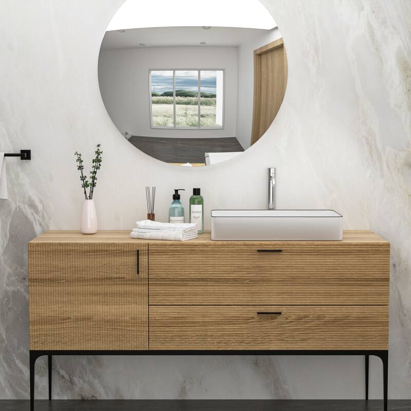 Ceramic Boat Shape Bathroom Sink