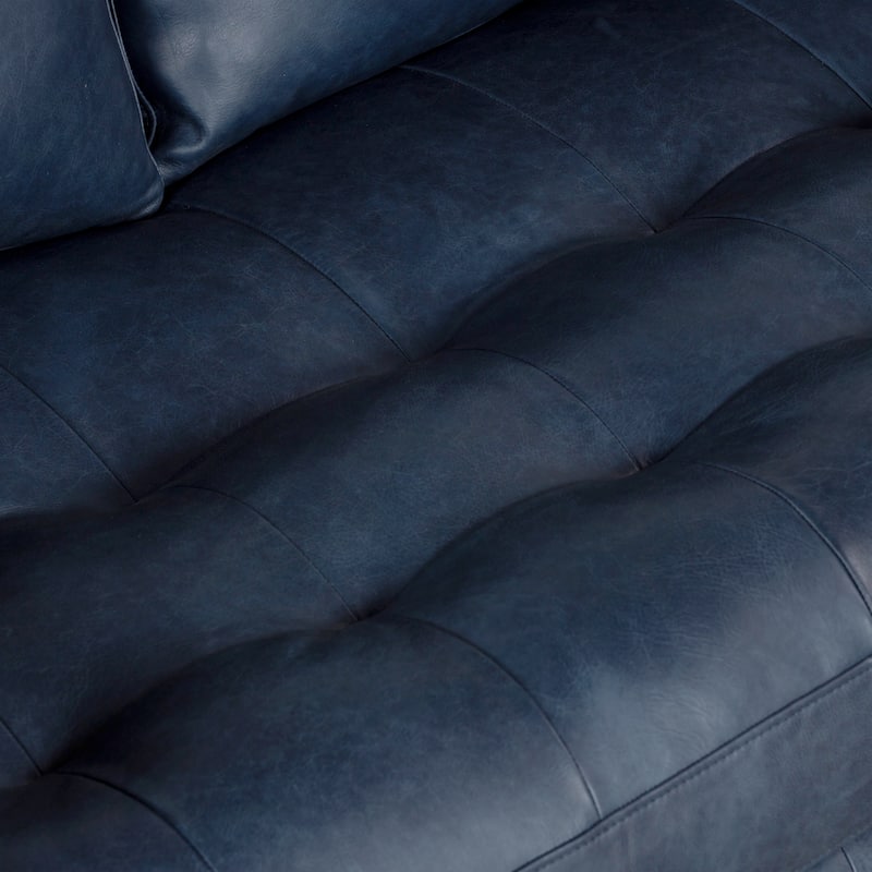 Poly & Bark Napa 72" Apartment Sofa - Full Grain Genuine Italian Leather