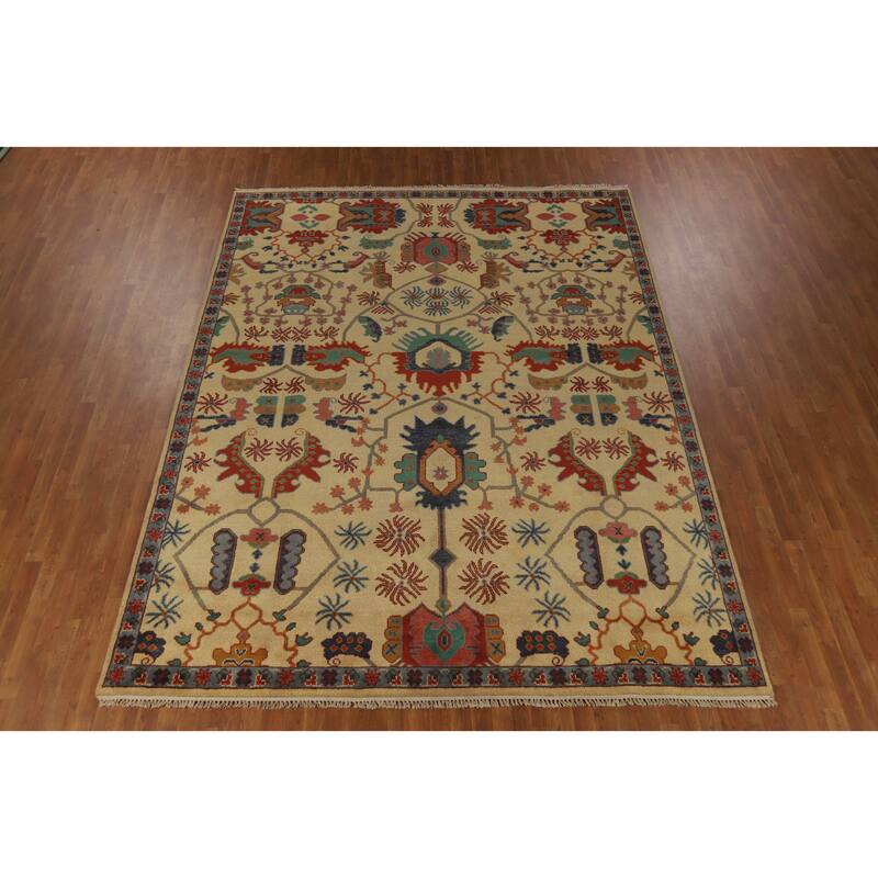 Heriz Serapi Indian Area Rug Handmade Wool Carpet - 9'1" x 12'1"