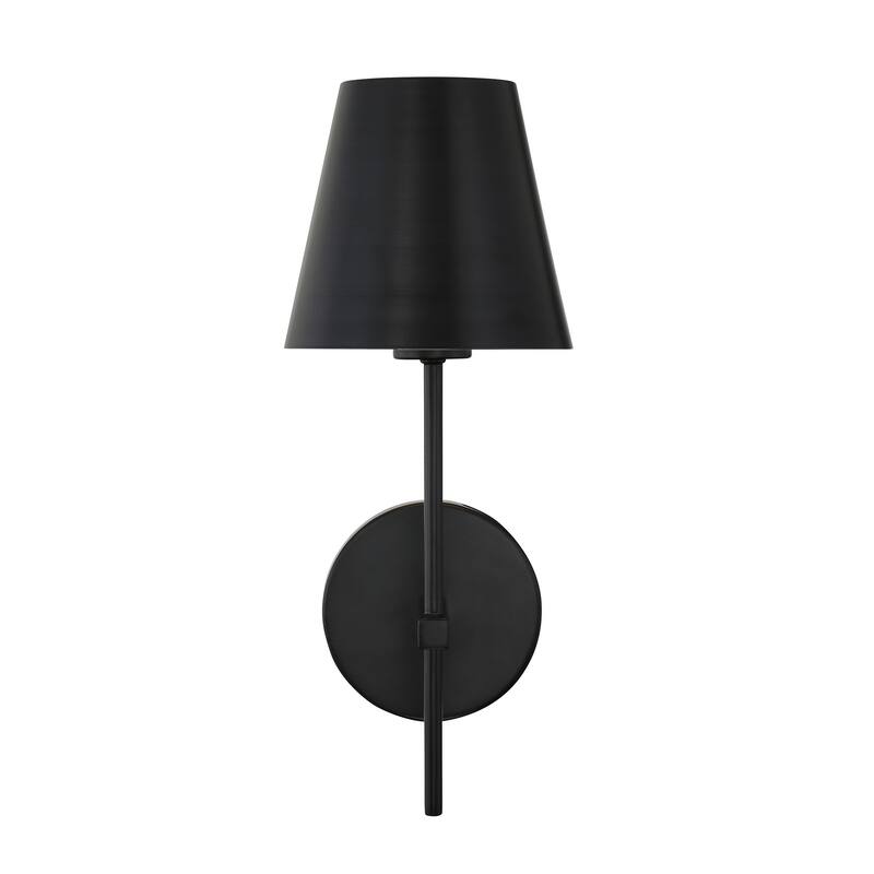 Xavier 1 Light Matte Black Wall Mount - 6'' W x 15'' H x 7'' D
