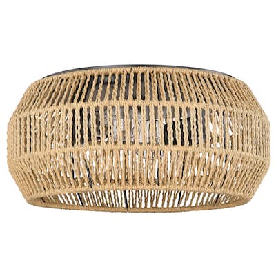 Golden Lighting 6076-FM NR Marlee 2 Light 14" Wide Flush Mount Drum